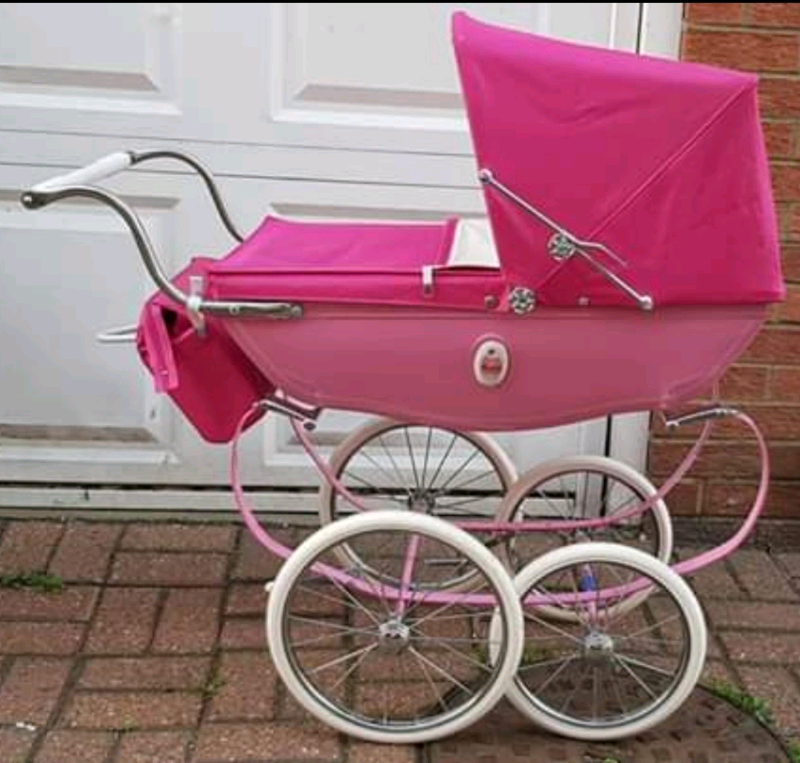 pink glitter pram